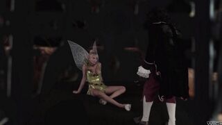The beautiful woman fucked in her luxurious dress, and then undressed