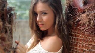 A young Russian girl knows how to amuse herself