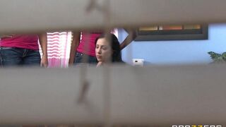 A couple has sex right in the college dormitory, exploring every position