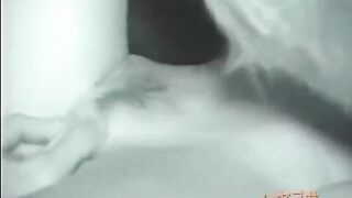 The guy licked the hairy pussy of his sleeping sister