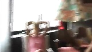 Peeping under the skirt of a sexy girl is exciting