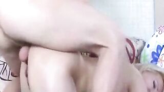 Mature beauty fucked in her ass at her home by a dark-haired man