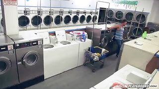 The handsome guy fucked pretty Dillion Harper in the laundry room