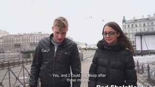 A Russian woman gave a blowjob to the first man she met