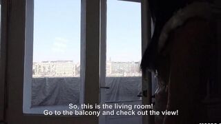 The tourist got accommodation for sex with a stunning brunette
