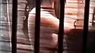 The guy licks the hairy pussy lips with pleasure