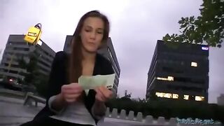 A charming beauty got fucked right on the street without shame