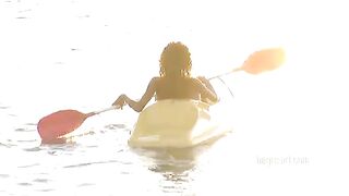 A sexy ebony girl pleasures herself using erotic techniques