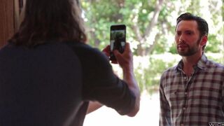 A member has sex by the girl’s cheek in the bedroom