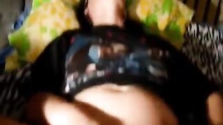 A narrow girl shows her skills on a camera at home