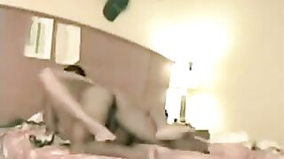 The girl spreads her legs to get fucked hard on the bed