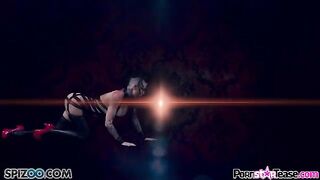 Hot tattooed brunette Christy Mack in a leather suit masturbates her pussy solo