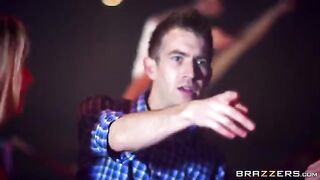 Skinny blondie is getting fucked at a party and receives a cumshot