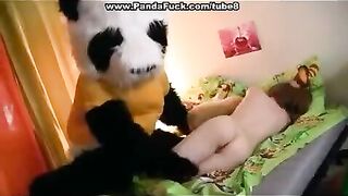 Plush Mishka got fucked by his hot mistress