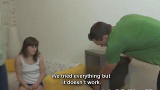 Brother Trachnul Sesstin fucked a girl with no piercings on the couch