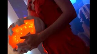 Halloween student party with a group orgy