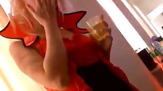 Halloween student party with a group orgy