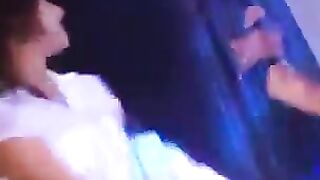 A girl got fucked in the club by many guys at a party