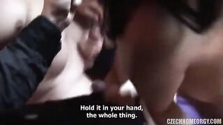 Drunk orgy at home, even a pregnant woman joined in