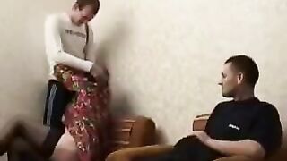 A drunken MILF was fucked by her son and his friend