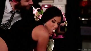 A boss licked a hairy pussy of his secretary in the office