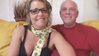 The old man gave his wife to a student to milk