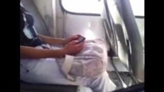 The pretty girl watched as a man jerked his huge dick