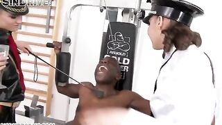 Two girls have an intense experience with a negro man