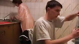 Raped mom in the kitchen, even more arousing than usual