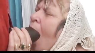 Negro with a big cock fucks his older step-grandmother hard