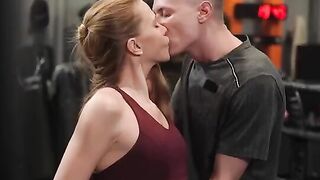 The guy received anal training from a sexy red-haired woman