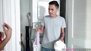 Hahaha… You’re sniffing my panties pervert! - Asian Porn