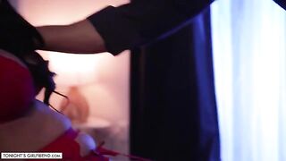 A fan arranged a steamy meeting with Jamie Michelle in lingerie