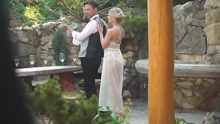 Two young girls in the honeymoon mood threesome