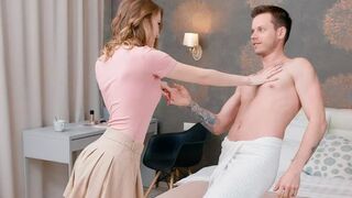 A married couple discusses their affairs in bed naked