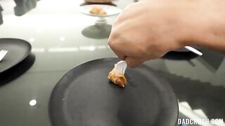 Unwanted guest stayed and fucked with a young beauty