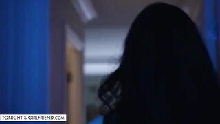 A cute girl Suttin puts on sexy underwear and meets her fan