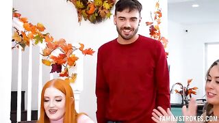 The guys decided to thank the girl with his cock on Thanksgiving