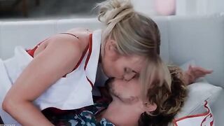 Nurses wearing stockings achieve squirting orgasms