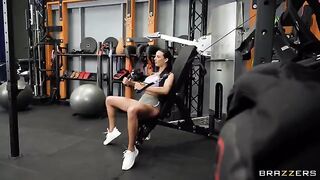 Scissoring sexy sweaty lesbian with big boobs in HD
