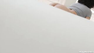 Spying on the bubble butt Latina in the yoga room is a must-see