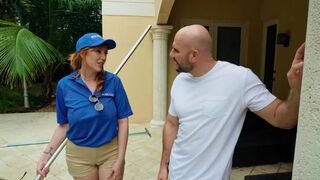My redhead MILF pool girl’s amazing ass