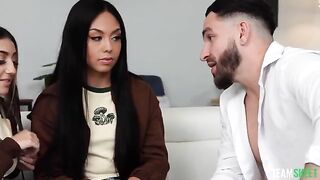 Two girls have a bad influence on each other and fuck in threesome