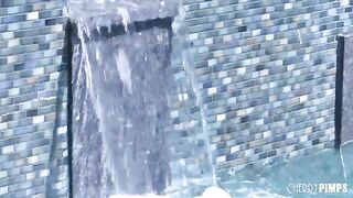 The mistress seduced the pool cleaner with a big cock