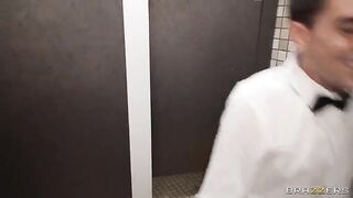The waiter got a big round ass instead of the usual serving