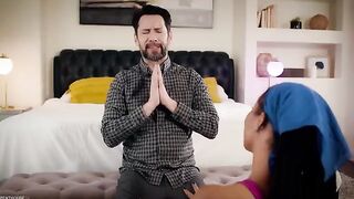 Stepdad caught Kira Noir in a steamy yoga session