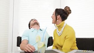 A classy suburban woman gets her desire for cum fulfilled