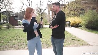 Sex in the middle of two juicy redheads is always a good idea