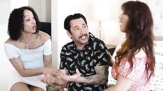 A rich man is having sex with a girl because of his loneliness
