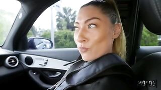 A hot and hungry cop is getting oral sex in the car